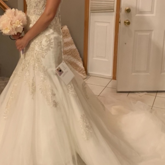 Stella York Sheer Lace and Tulle Wedding Dress - Picture 9 of 15